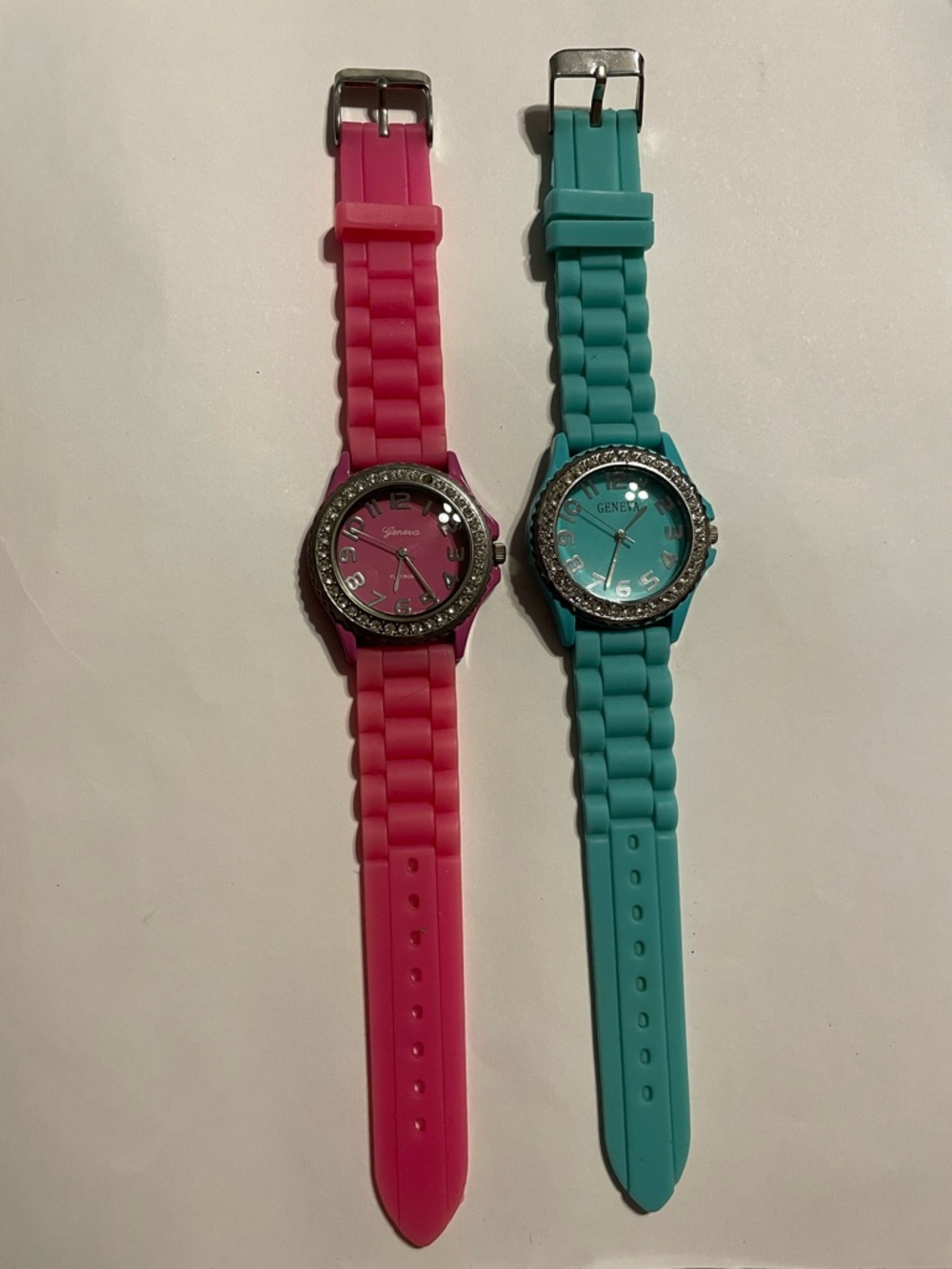 Geneva Pink & Turquoise Watches #9365 You get both